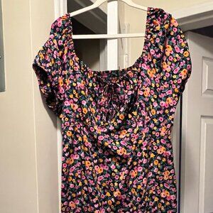 Midi Floral Boohoo Dress